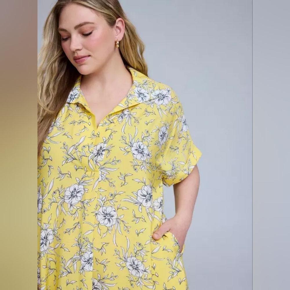 Torrid Belle Isle Maxi Popover Dolman Dress Floral 1x NWT